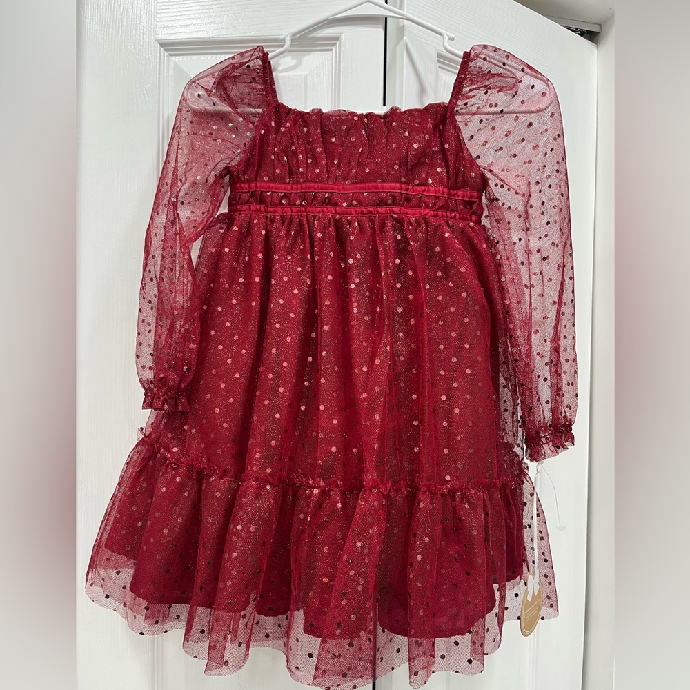 Cupcakes & Cashmere Burgundy Glitter Dress